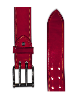 Cinturón de cuero 'Los Nietos' hecho a mano costuras | Doble Pincho