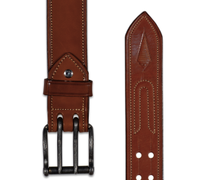 Cinturón de cuero Los Nietos hecho a mano Liso Doble Pincho