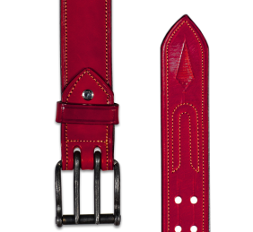 Cinturón de cuero Los Nietos hecho a mano Liso Doble Pincho