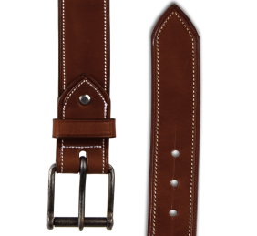 Cinturón de cuero Los Nietos hecho a mano costuras