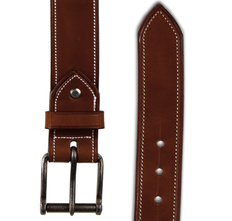 Cinturón de cuero Los Nietos hecho a mano costuras