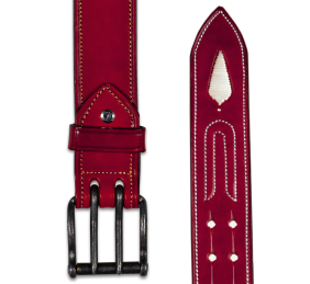 Cinturón de cuero Los Nietos hecho a mano Piña Blanca | Doble Pincho