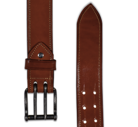 Cinturón de cuero 'Los Nietos' hecho a mano costuras | Doble Pincho