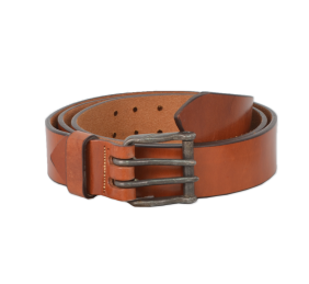 Cinturón de cuero Los Nietos hecho a mano Liso Pespunte | Doble Pincho