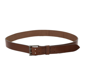 Cinturón de cuero Los Nietos hecho a mano Liso Pespunte | Doble Pincho