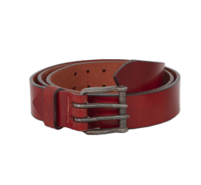 Cinturón de cuero Los Nietos hecho a mano Liso Pespunte | Doble Pincho