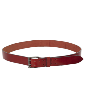 Cinturón de cuero Los Nietos hecho a mano Liso Pespunte | Doble Pincho