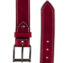 Cinturón de cuero Los Nietos hecho a mano costuras