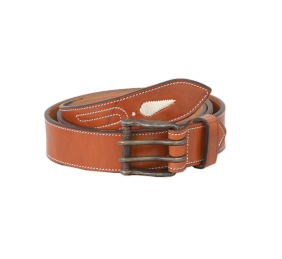 Cinturón de cuero Los Nietos hecho a mano Piña Blanca | Doble Pincho