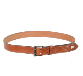 Cinturón de cuero Los Nietos hecho a mano Piña Blanca | Doble Pincho