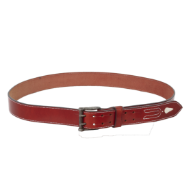 Cinturón de cuero Los Nietos hecho a mano Piña Blanca | Doble Pincho