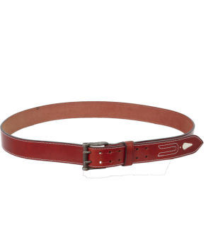 Cinturón de cuero Los Nietos hecho a mano Piña Blanca | Doble Pincho