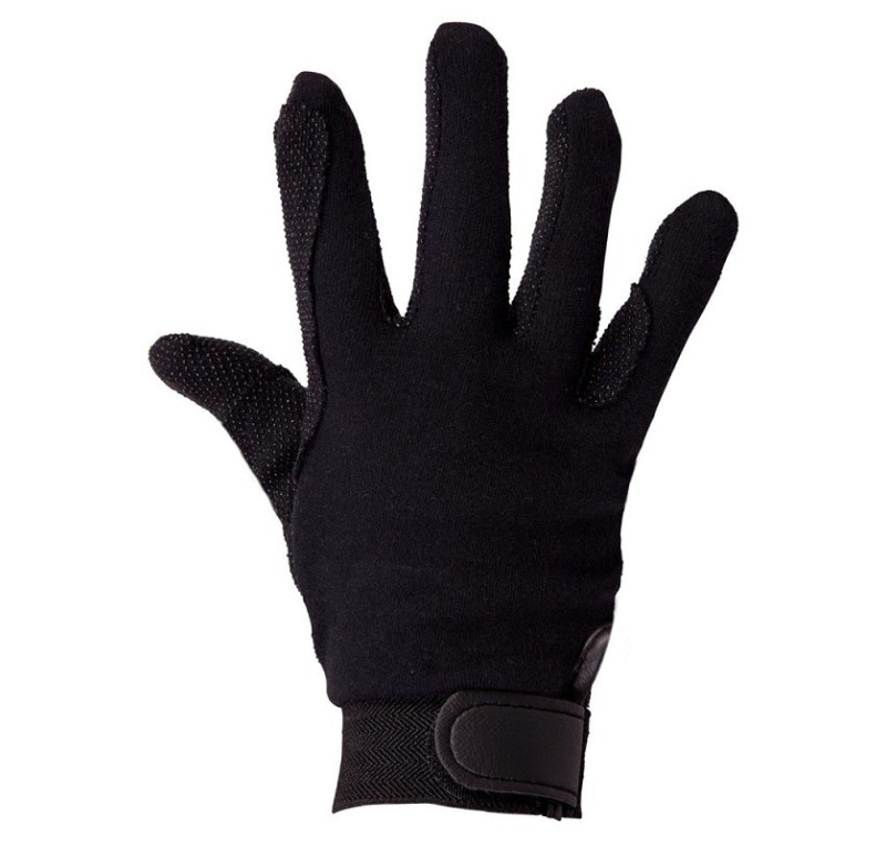 Guantes de montar Premiere de algodón | Negro