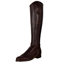 Bota 1850 Los Nietos piel flor ternera  | Piso suela | Marrón