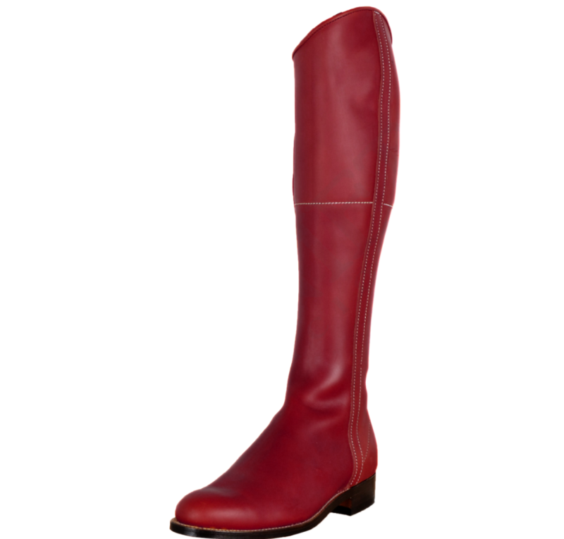 Bota piel flor de ternera 'Los Nietos' 1850 | Piso suela | Cereza