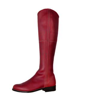 Bota piel flor de ternera 'Los Nietos' 1850 | Piso suela | Cereza