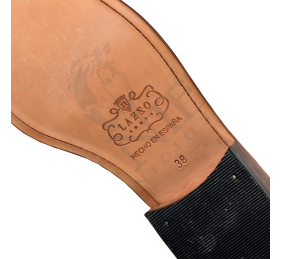 Bota piel flor de ternera 'Los Nietos' 1850 | Piso suela | Cereza