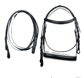 Cabezada inglesa de doma con doble rienda S-112
