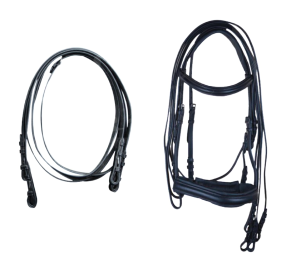 Cabezada inglesa de doma con doble rienda S-112