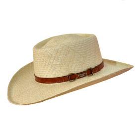 Sombrero gambler Panamá Cuenca | Natural con estribada