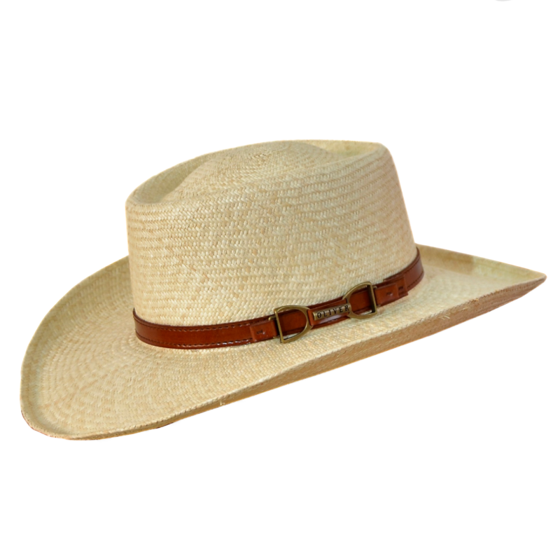 Sombrero gambler Panamá Cuenca | Natural con estribada