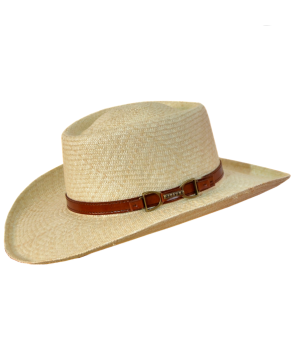 Sombrero gambler Panamá Cuenca | Natural con estribada