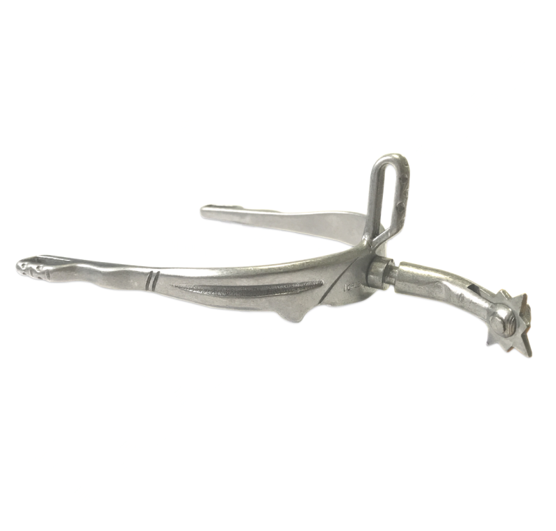 Espuela vaquera 'Los Nietos' | Inoxidable | Ruleta vaquera | Gallo vuelto