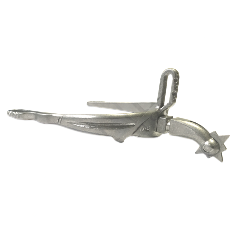 Espuela vaquera 'Los Nietos' | Inoxidable | Ruleta vaquera | Gallo curvo