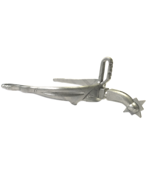 Espuela vaquera 'Los Nietos' | Inoxidable | Ruleta vaquera | Gallo curvo