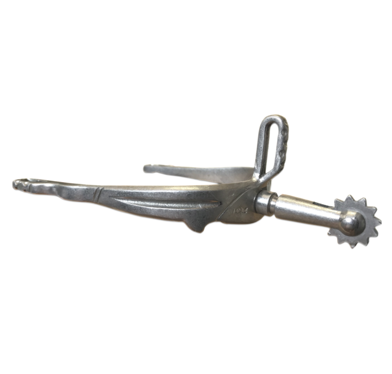 Espuela vaquera 'Los Nietos' | Inoxidable | Ruleta inglesa | Gallo recto