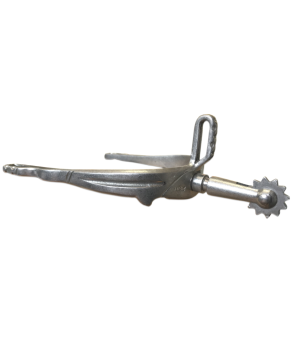 Espuela vaquera 'Los Nietos' | Inoxidable | Ruleta inglesa | Gallo recto