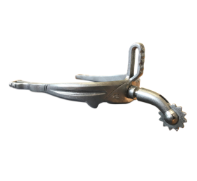 Espuela vaquera 'Los Nietos' | Inoxidable | Ruleta inglesa | Gallo curvo