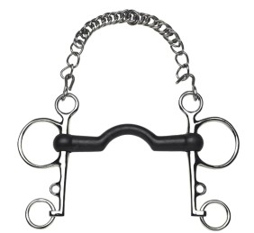 Bocado pelham Feeling con puente de goma