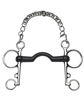 Bocado pelham Feeling con puente de goma