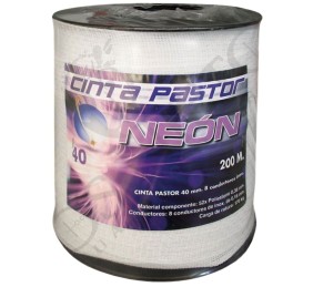 Cinta Conductora Neon Para Pastor Eléctrico 10 mm / 200 m