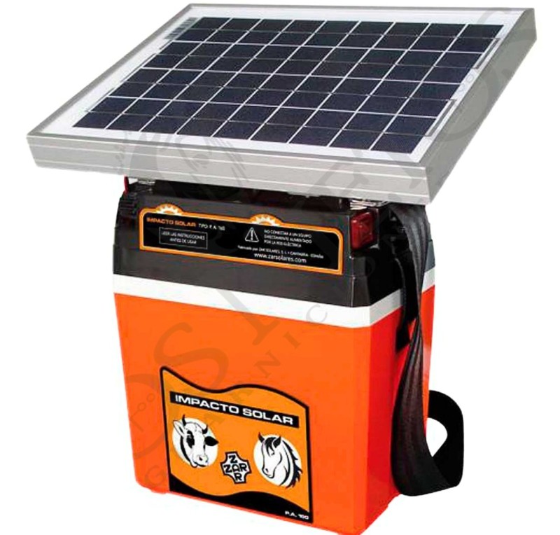 Pastor eléctrico Impacto con placa solar 10W