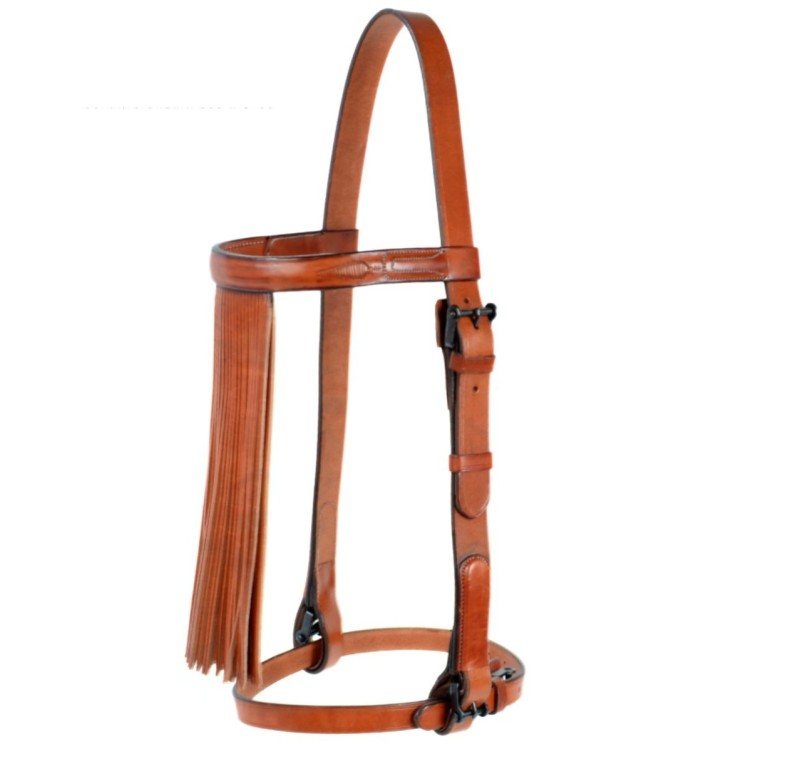 Cabezada vaquera con fundones 'Los Nietos' | Hebilla pavonada