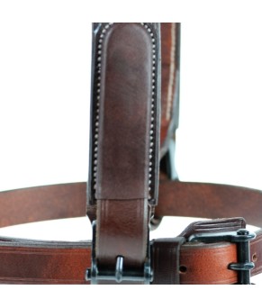 Cabezada vaquera con fundones 'Los Nietos' | Hebilla pavonada