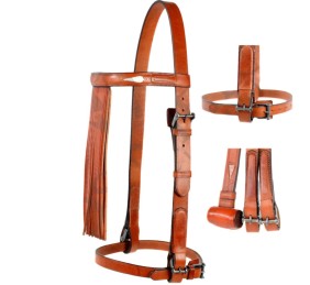 Cabezada vaquera con fundones 'Los Nietos' | Hebilla inoxidable