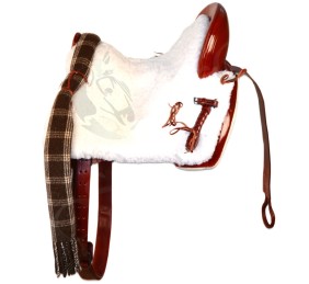 Silla de montar vaquera de fibra modelo Dalia | Cereza