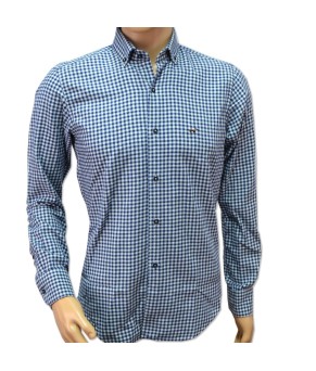 CAMISA ML 55302 Cuadros azul TECKEL