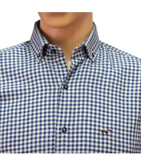 CAMISA ML 55302 Cuadros azul TECKEL
