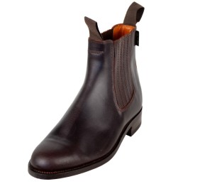 Botín rociero serraje| Piso suela | Castaña