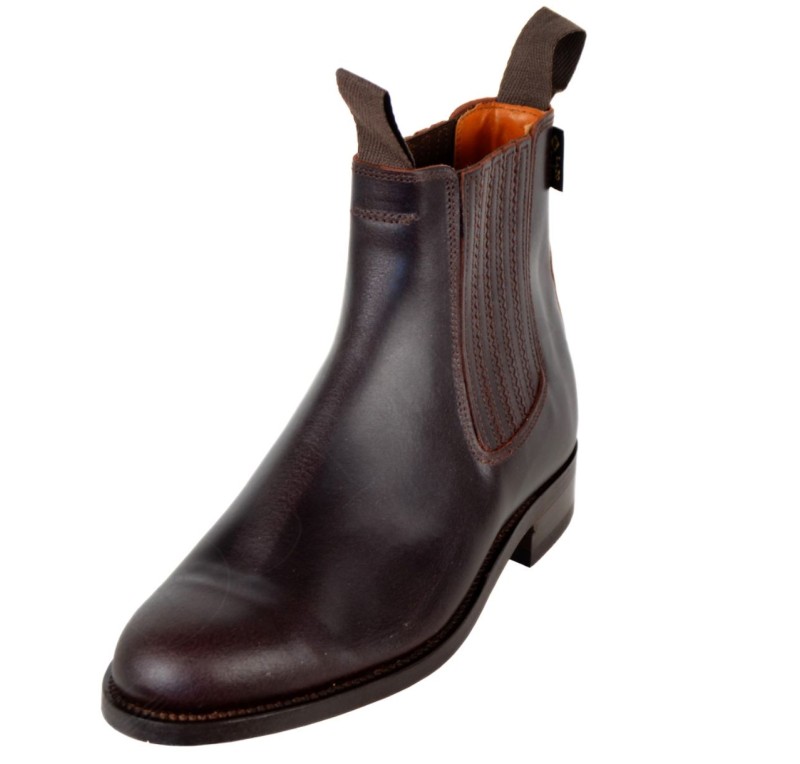 Botín rociero serraje| Piso suela | Castaña