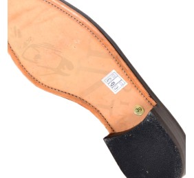 Botín rociero serraje| Piso suela | Castaña