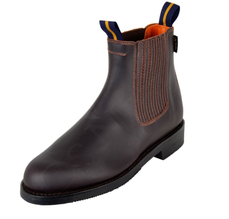 Botín rociero serraje | Piso frank | Castaña