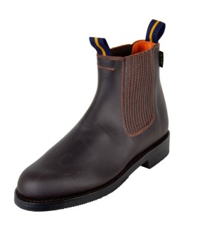 Botín rociero serraje | Piso frank | Castaña