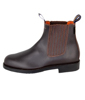 Botín rociero serraje | Piso frank | Castaña