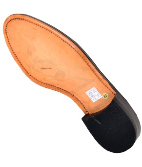 Botín rociero de piel de ternera oscura | Piso suela