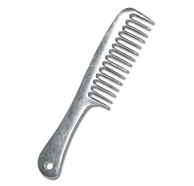 Peine de metal para crines con empuñadura Waldhausen